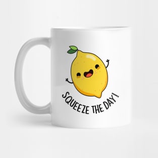 Squeeze The Day Cute Lemon Pun Mug